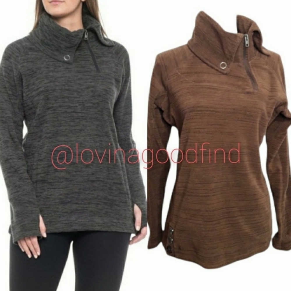 AVALANCHE Brown 1/4 Zip Kamnik Pullover Fleece EUC sz M